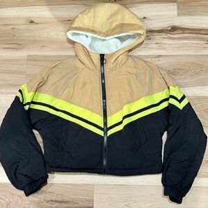 Pacsun LA Hearts Cropped Sherpa Lined Jacket Women’s Small